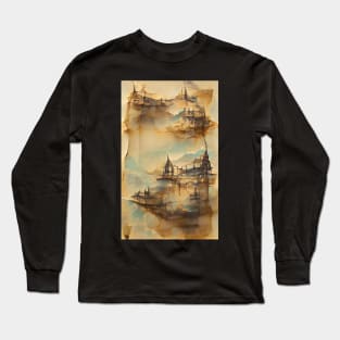 Stained Paper Vintage Art Long Sleeve T-Shirt